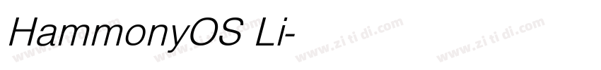 HammonyOS Li字体转换